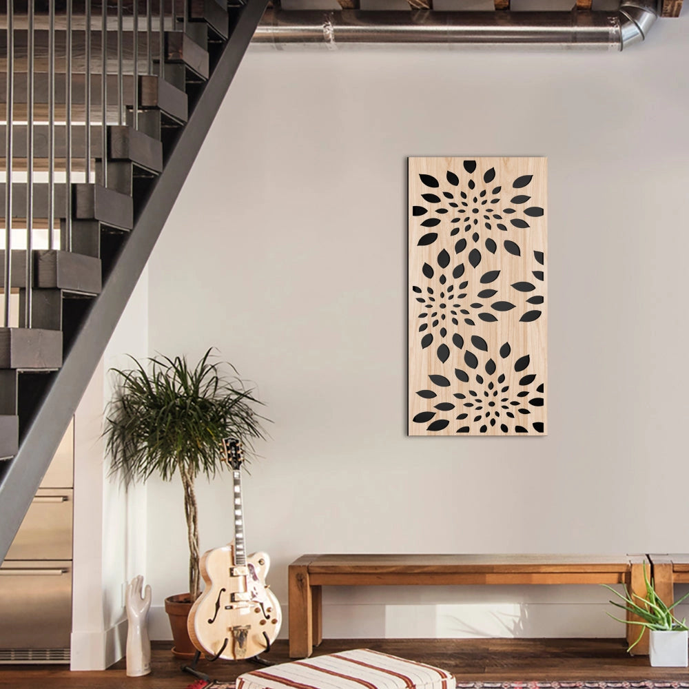FIREWORKS - Quadro arredo LASERCUT composito Legno e PVC Misura: 50x100 cm