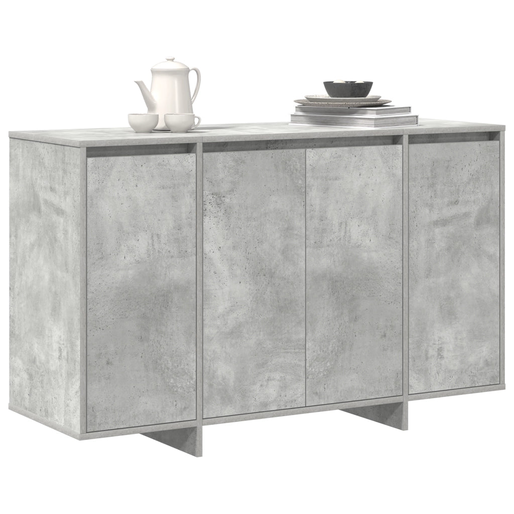 Credenza Grigia in Cemento Grigio cemento Legno ingegnerizzato