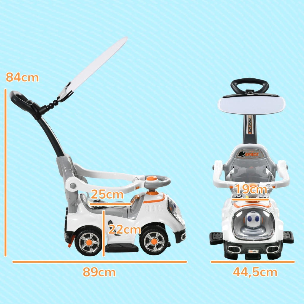 Correpasillos 3 in 1 per Bambini con Cassetti e Luci ¨C Zephmum ¨C Bianco