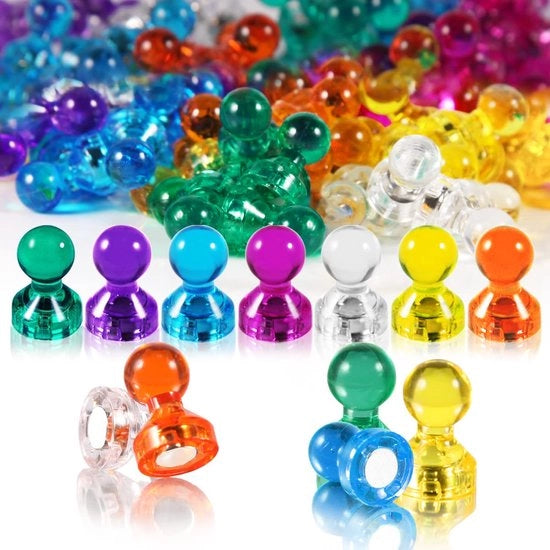 Magnetizzatori a neodimio 42 pezzi 7 colori brillanti Magnete per whiteboard multifunzionali 11 x 17 mm Adatti a scuola, ufficio e casa Eccellenti e pratici