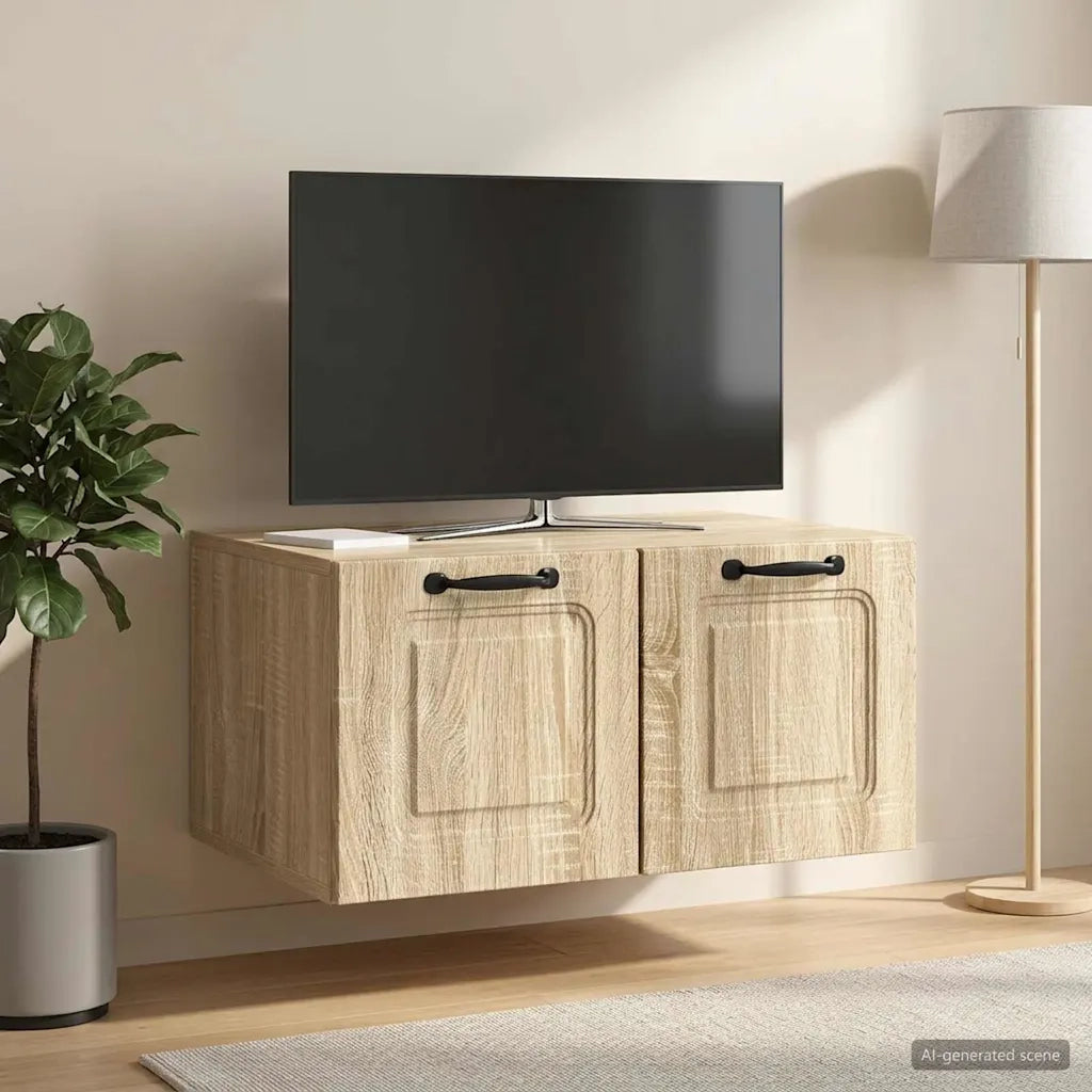 Mobile Porta TV da Muro Rovere Sonoma 59,5 x 41 x 30 cm 899357