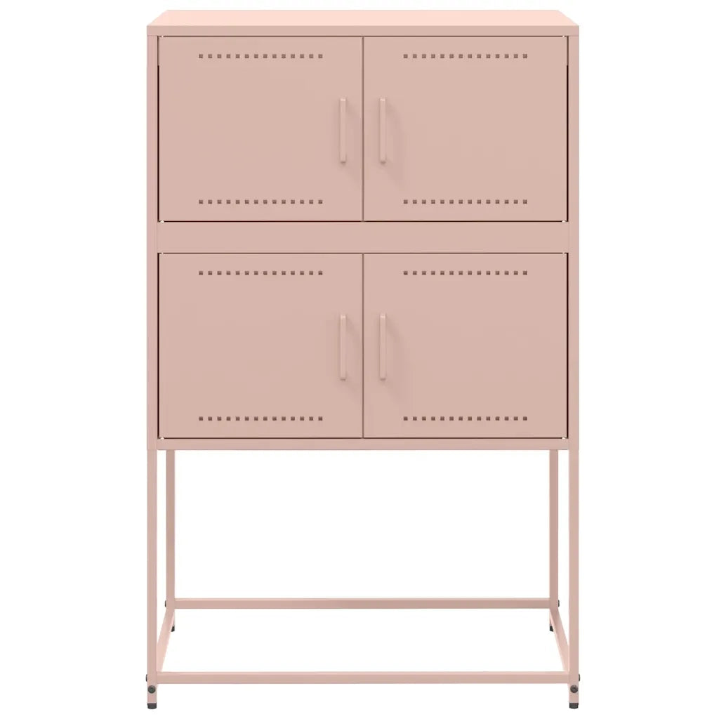 Credenza | Madia | Buffet da pranzo | Armadio da pranzo Rosa 68,5x38,5x107 cm in Acciaio