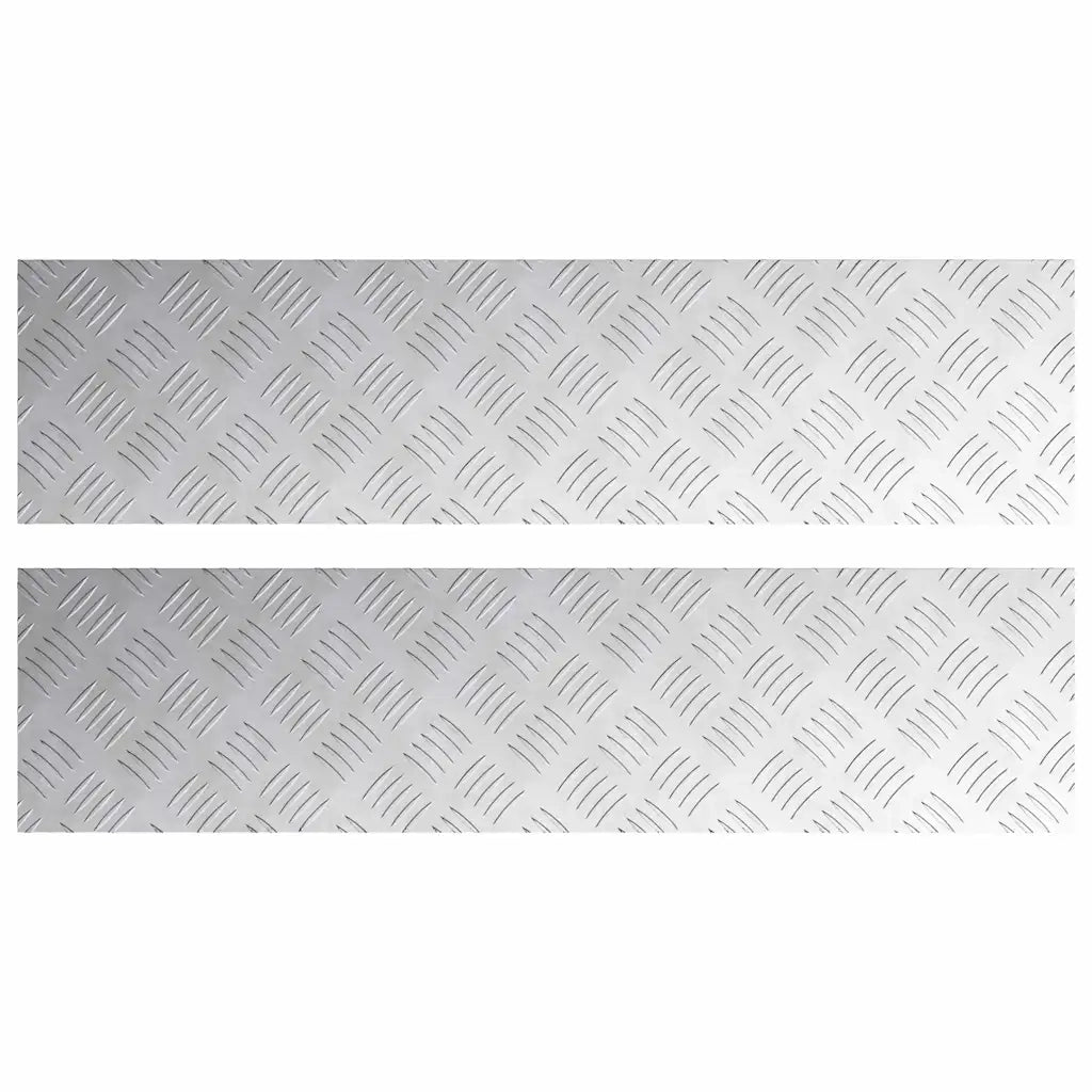 Gradini per Scale 2 pcs Argento 100 x 25 cm Alluminio 4104281