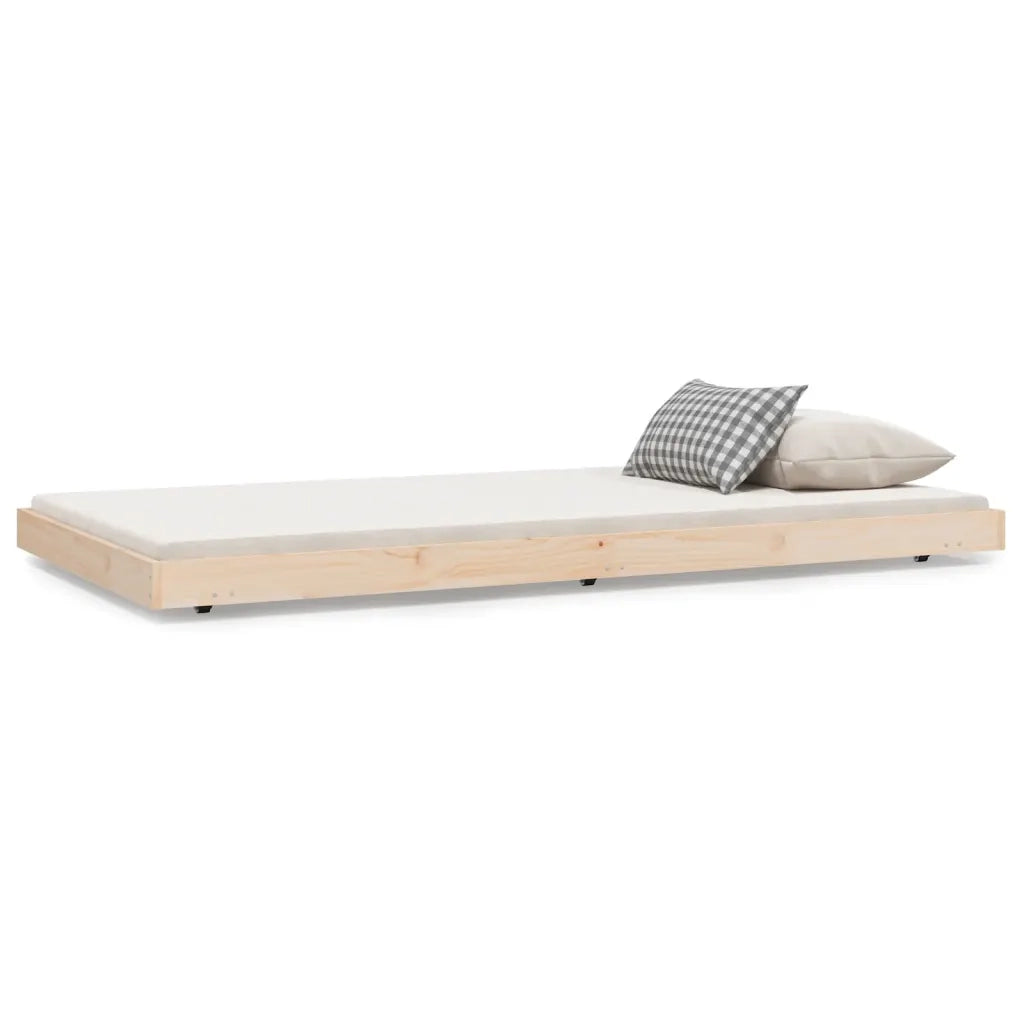 Giroletto senza Materasso 80x200 cm in Legno Massello Pino 823499
