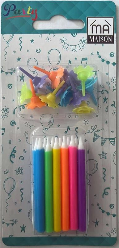 MA MAISON CANDELINE CON PIEDI MULTICOLORE 12PZ