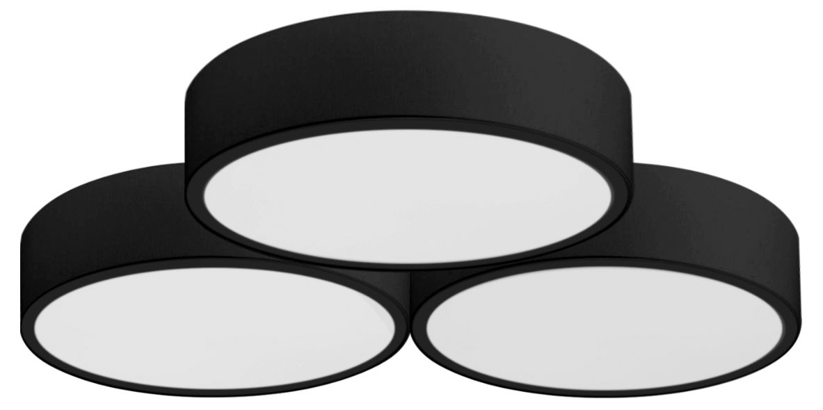 Lampada App878-c Triple Black 3x40cm