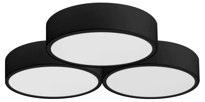 Lampada App878-c Triple Black 3x40cm