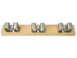 APPENDISCOPA LUX NOCE CON 3 GANCI ACCIAIO INOX- - mm.260x50h. - 6 pezzi