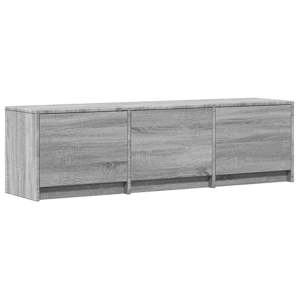 Mobile TV con LED-Credenza per TV Sonoma grigia 140 x 34 x 40 cm