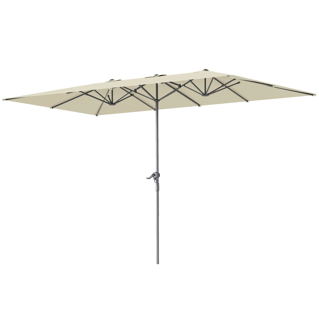 Ombrellone da giardino 12 stecche ¨C zephmum ¨C crema 451x264 cm