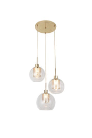 Lampadario Rabalux Philana moderno 3 luci E27 ottone Ø45