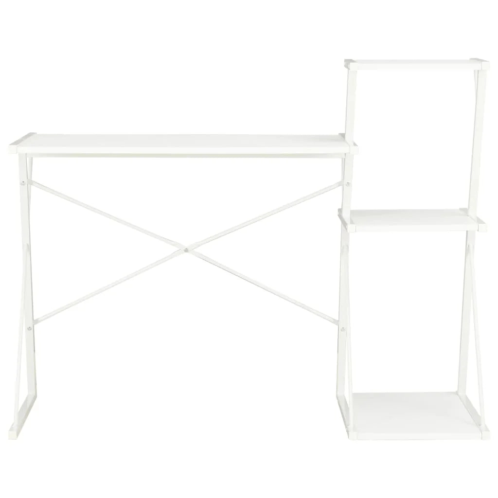 Scrivania da ufficio postazione di lavoro mobile per computer scrivania da studio con ripiano 116 x 50 x 93 cm bianco 02_0023476