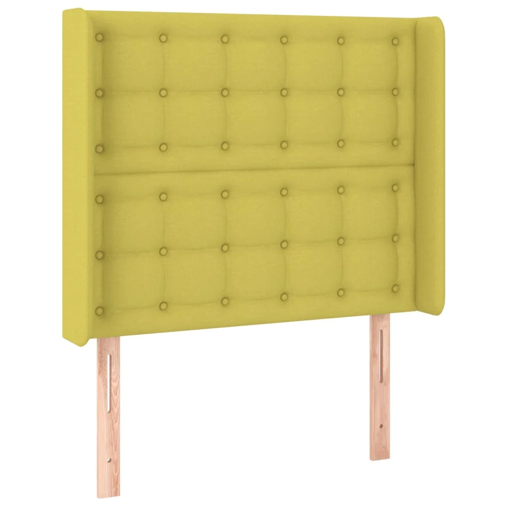 Testiera ad Orecchio Verde 103x16x118/128 cm in Tessuto