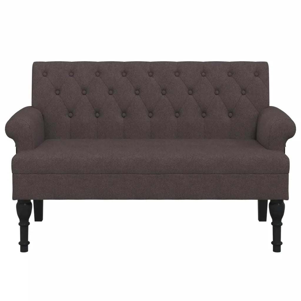 Panca con Schienale Marrone Scuro 120x62x75,5 cm in Tessutocod mxl 83887
