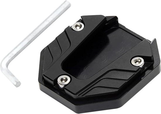 Estensione di supporto laterale per motocicletta - piatto di allungamento in alluminio CNC - accessori per motocicletta resistenti all'usura - Nero.