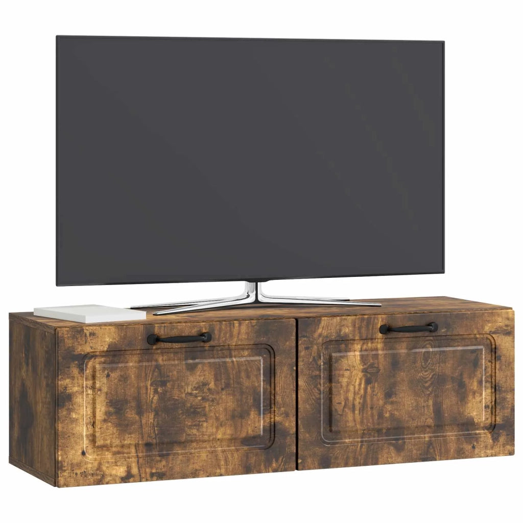 Mobile Porta TV da Muro Rovere Fumo 98 x 31 x 30 cm