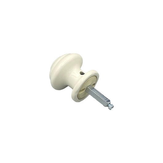 Pomolo fisso per porta SAGUATTI 871/60KQ in alluminio bianco lucido