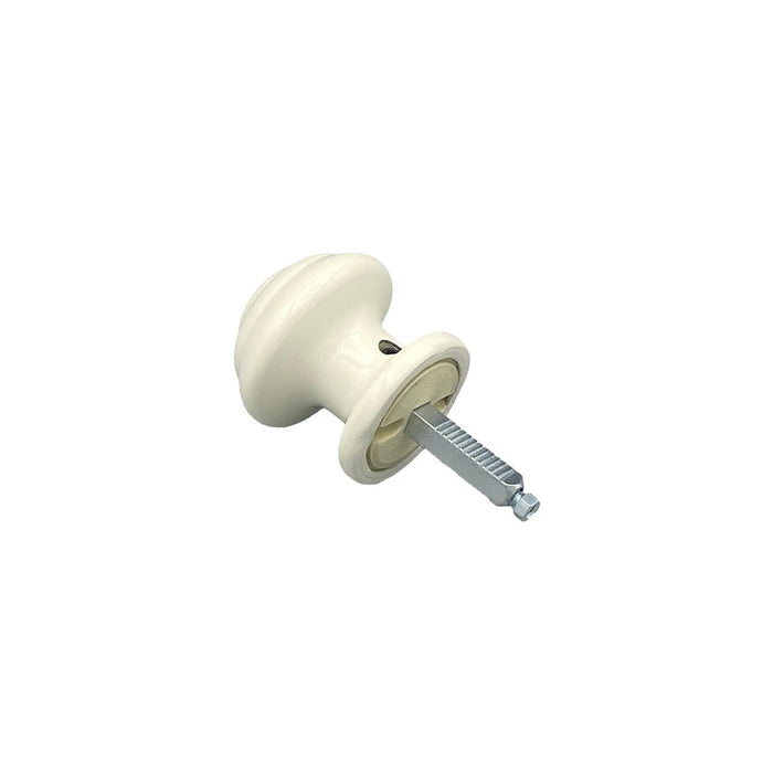 Pomolo fisso per porta SAGUATTI 871/60KQ in alluminio bianco lucido
