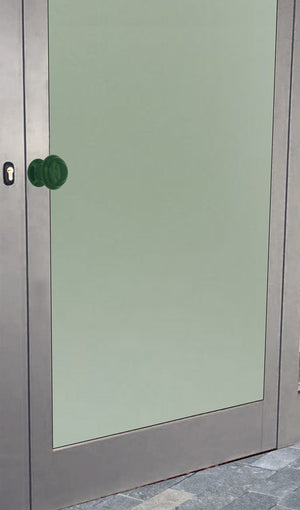 Pomolo fisso per porta SAGUATTI 871/60SQ in alluminio verde lucido