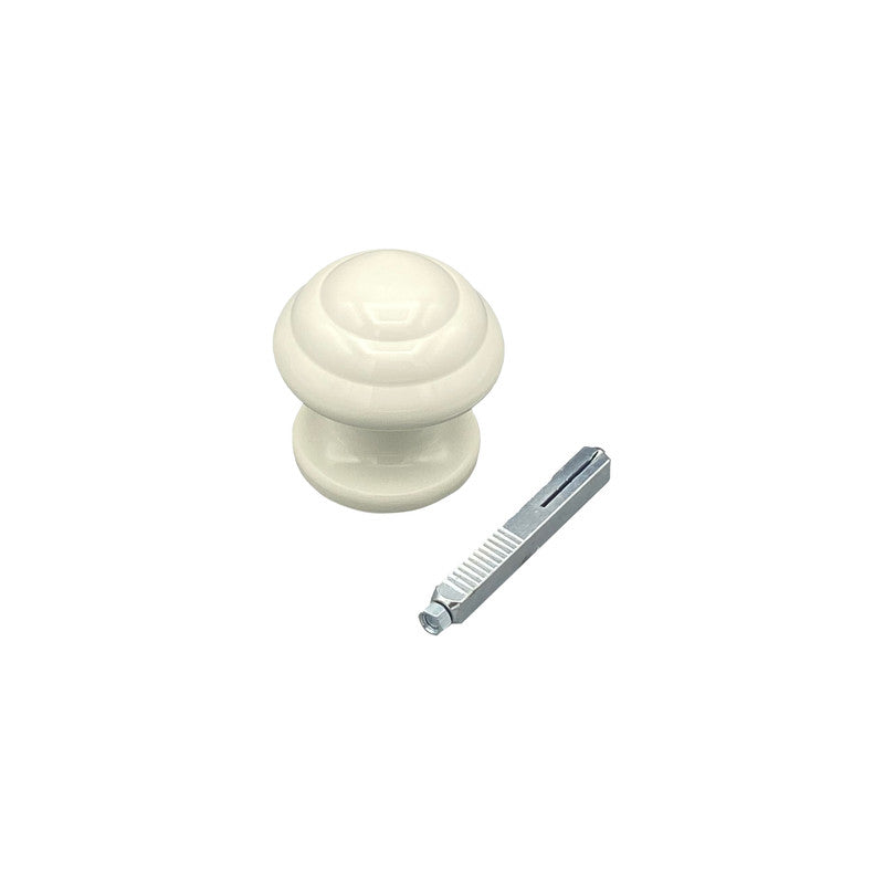 Pomolo fisso per porta SAGUATTI 871/60KQ in alluminio bianco lucido