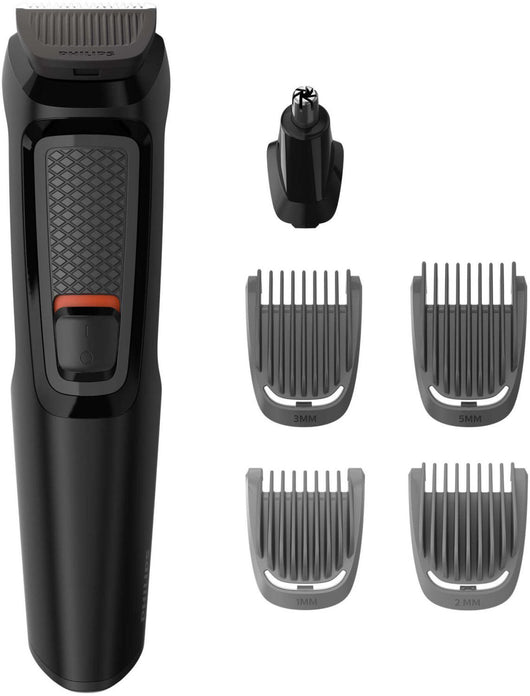Philips multigroom series 3000 rasoio rifinitore all-in-one 6 in 1 con 6 accessori per barba e naso mg3710/15