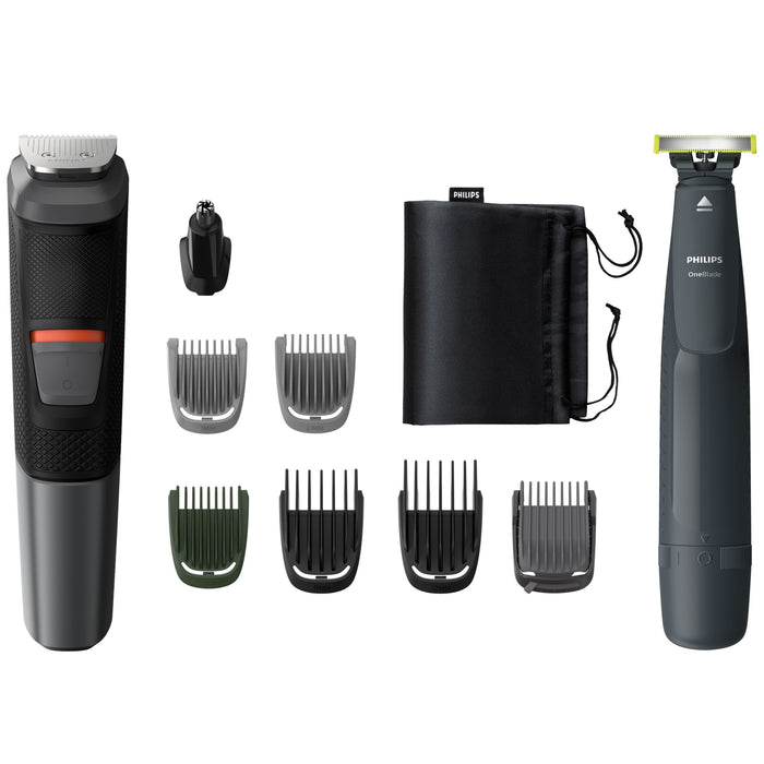 Philips multigroom series 5000 mg5720/90 10 in 1, barba, capelli e corpo