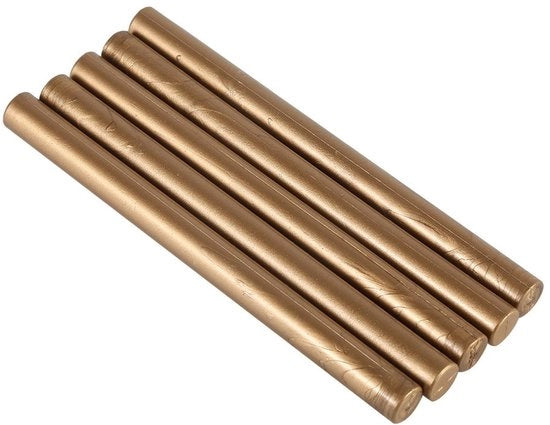 Ceralacca in cera 5 pezzi - Stile vintage/retro - Per inviti - Non aderente - Adatto per pistola a caldo - Motivo chiaro - Spazzole per pulizia