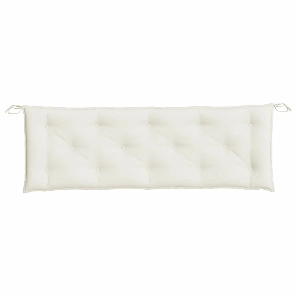Cuscino per Panca da Giardino Crema MÃ©lange 150x50x7 cm Tessuto
