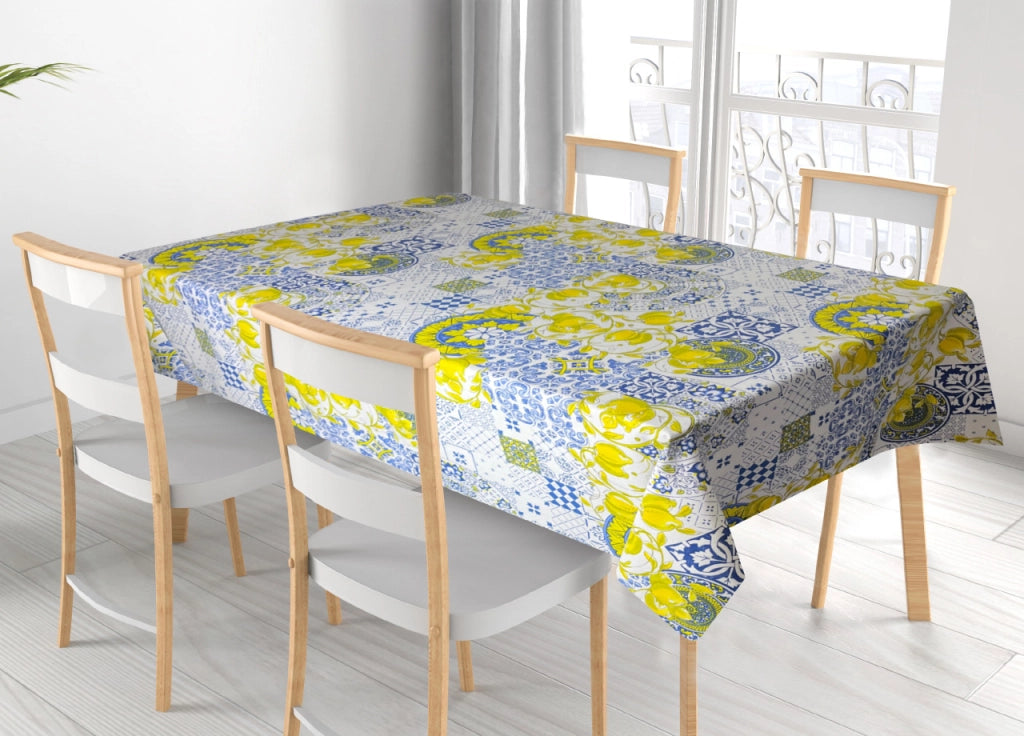 Tovaglia Per Salotto Cucina Tavolo 100% Cotone Made In Italy Positano RP - 140x180 - Positano
