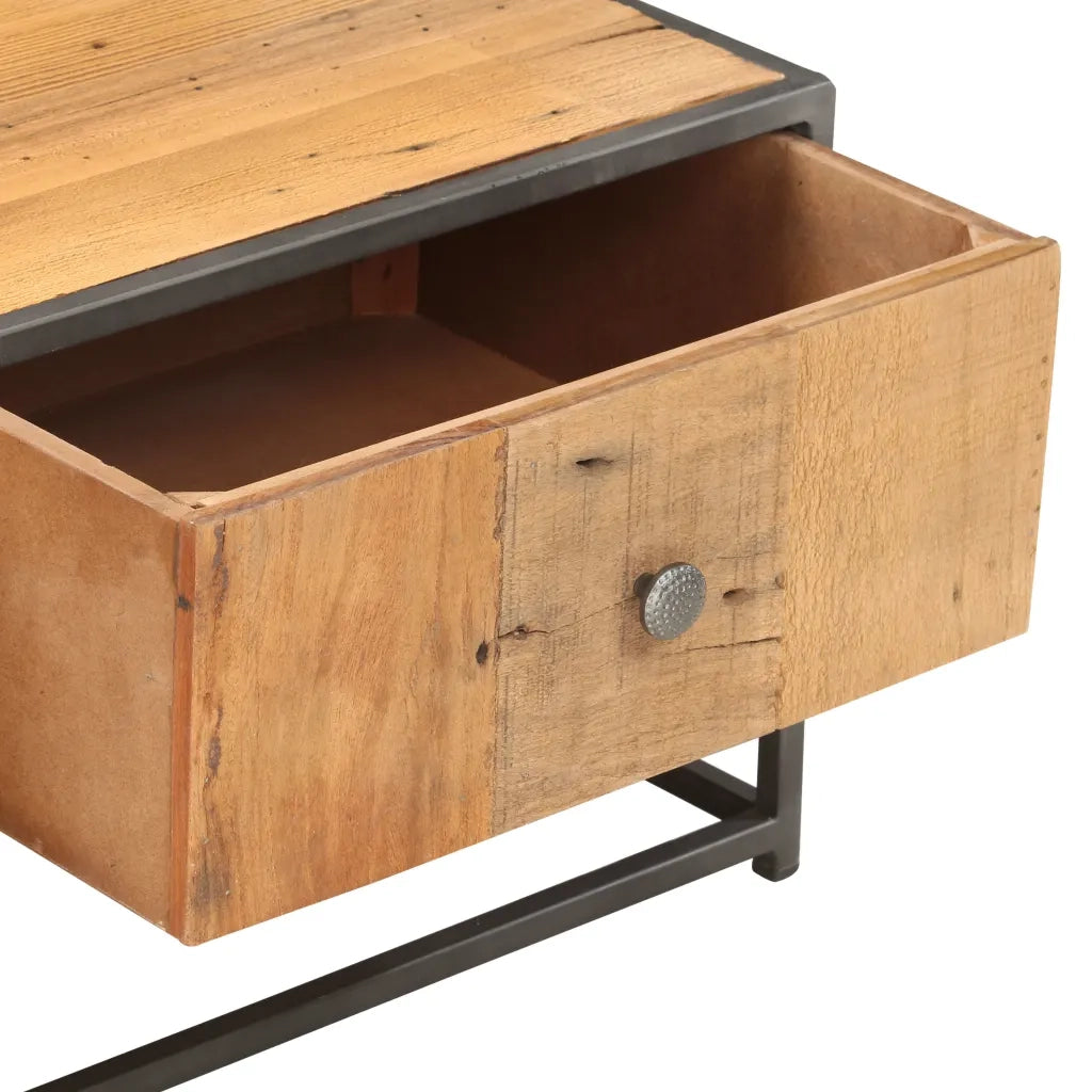 Tavolino da Salotto 90x50x35 cm in Legno Massello di Recupero 286530