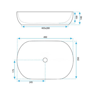 Lavabo Da Appoggio Rea Lisa Beige Shiny