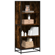 Libreria-Scaffale per Libri-Mobile di Stoccaggio Rovere Fumo 60x35x139 cm in Truciolato