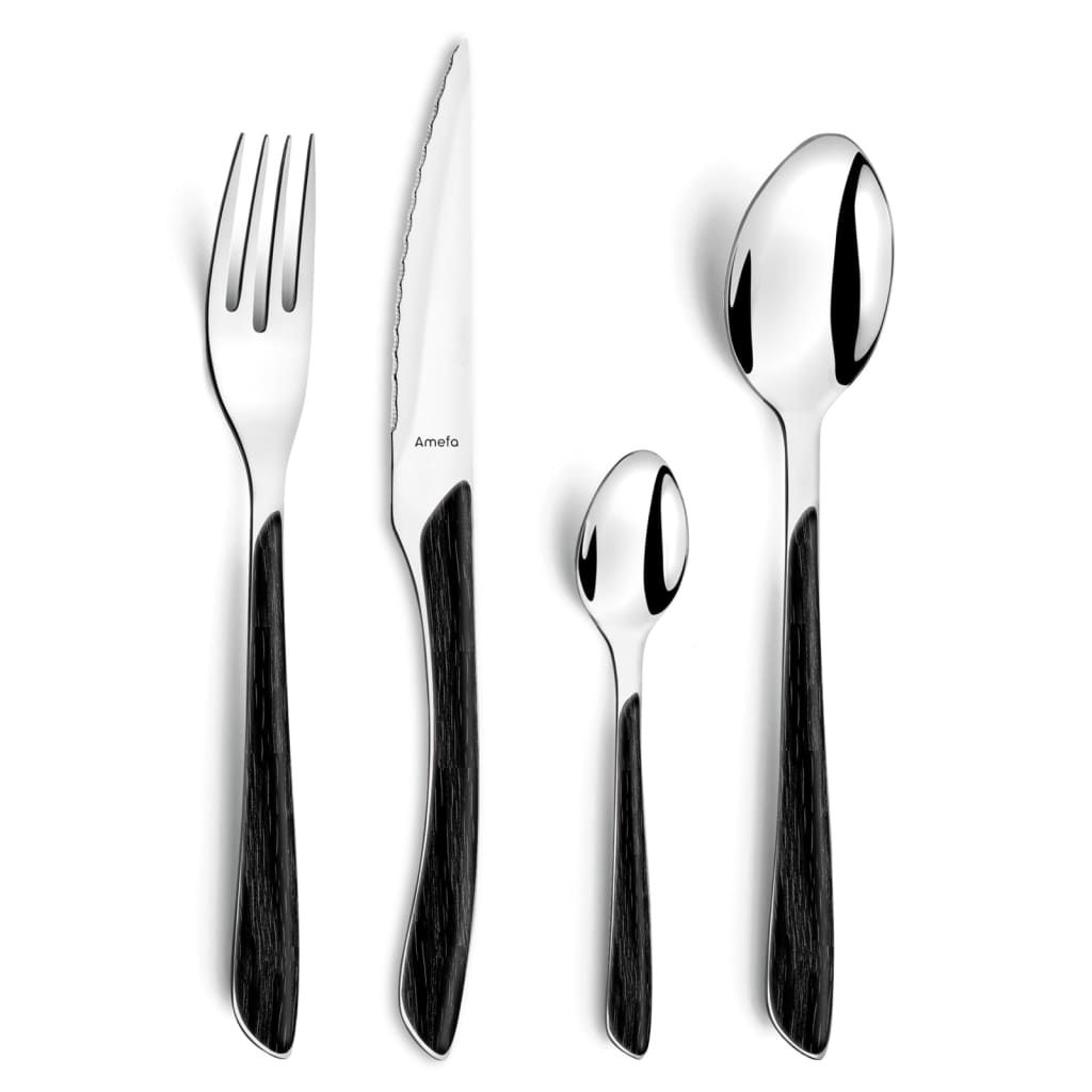 Amefa Set di Posate 16 pz Eclat Nature Legno Nero 443382
