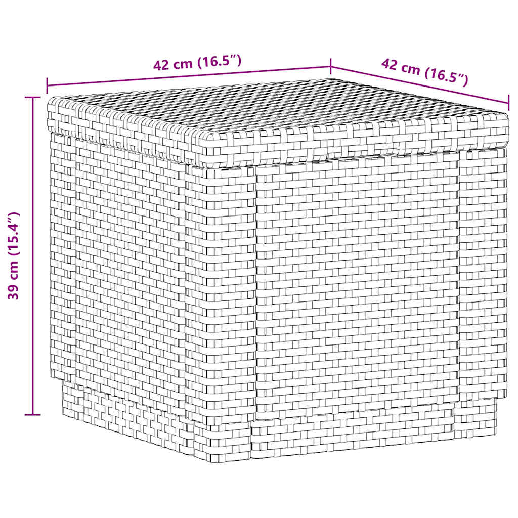 Keter Cubo Pouf Portaoggetti Grafite 213816 422801