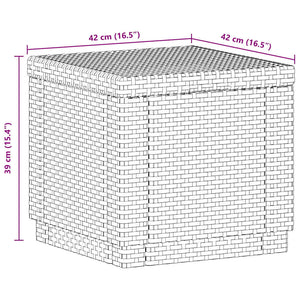 Keter Cubo Pouf Portaoggetti Grafite 213816 422801
