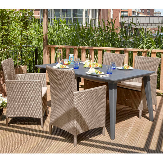 Keter Sedia da Pranzo da Giardino Iowa Cappuccino 215519 408945