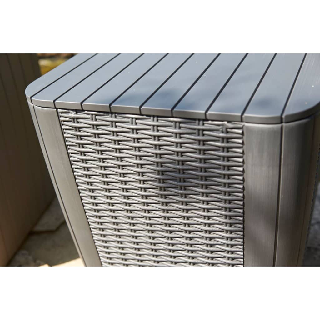 Keter Tavolino da Giardino Luzon in Vimini Arrotondato Cappuccino 408950