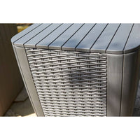 Keter Tavolino da Giardino Luzon in Vimini Arrotondato Cappuccino 408950