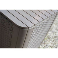 Keter Tavolino da Giardino Luzon in Vimini Arrotondato Cappuccino 408950