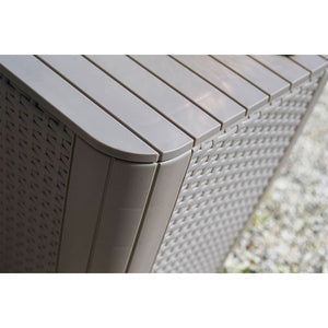 Keter Tavolino da Giardino Luzon in Vimini Arrotondato Cappuccino 408950