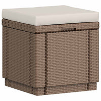 Keter Cubo Pouf Portaoggetti con Cuscino Cappuccino 408952