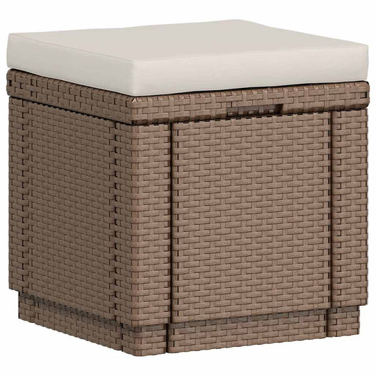 Keter Cubo Pouf Portaoggetti con Cuscino Cappuccino 408952