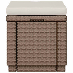 Keter Cubo Pouf Portaoggetti con Cuscino Cappuccino 408952