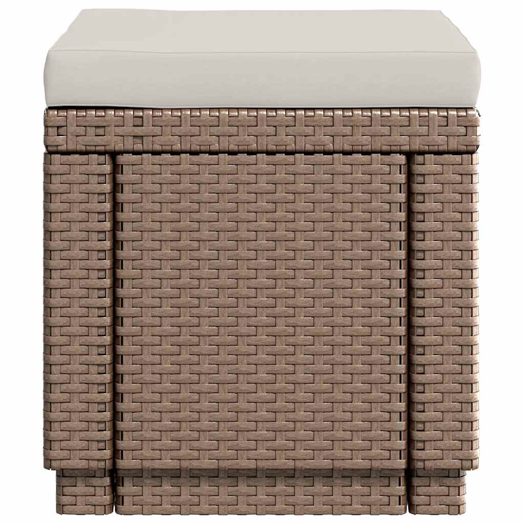 Keter Cubo Pouf Portaoggetti con Cuscino Cappuccino 408952