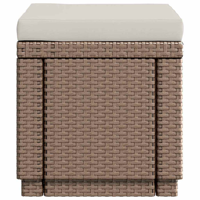 Keter Cubo Pouf Portaoggetti con Cuscino Cappuccino 408952