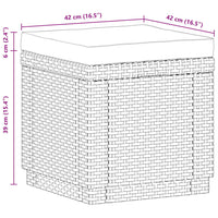 Keter Cubo Pouf Portaoggetti con Cuscino Cappuccino 408952