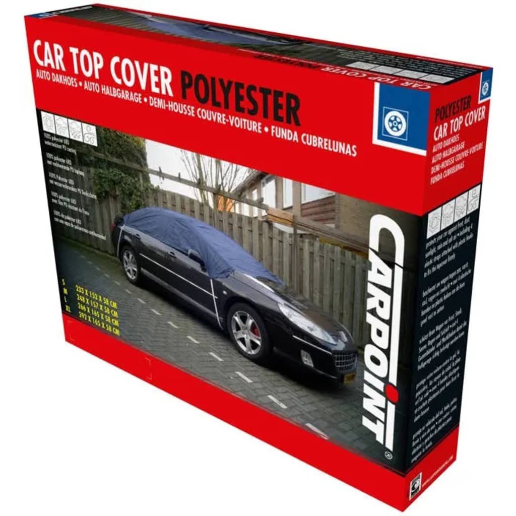 Carpoint Copertura Superiore per Auto in Poliestere M 248x160x33cm Blu 439348