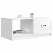 Tavolino da salotto | Tavolino da caff¨¨ | Tavolino da Soggiorno Bianco Lucido 90 x 50 x 37 cm