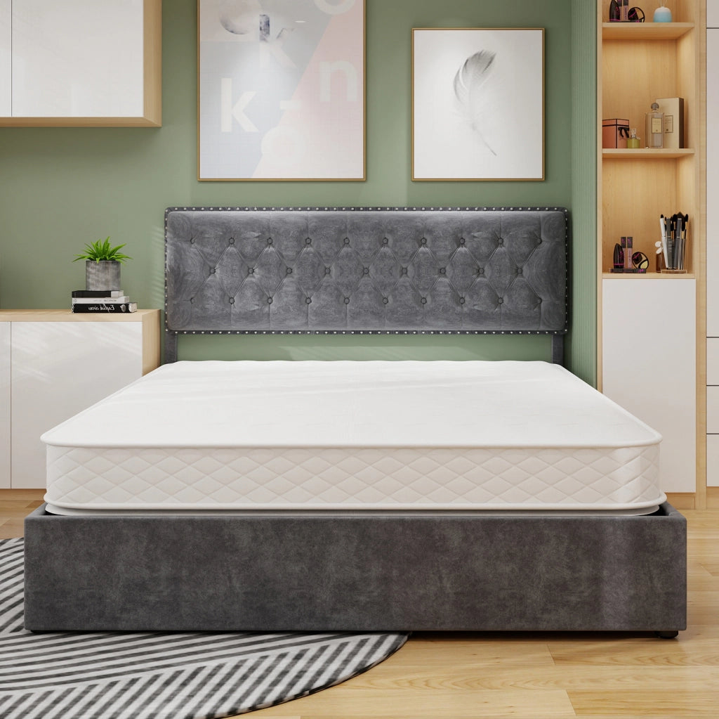 Materasso con molle insacchettate e memory foam; tessuto tecnico 3D; bianco