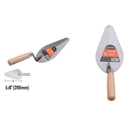 Trade Shop - Spatola Forma Pesca Cazzuola Acciaio 200mm 8" Manico In Legno Ferramenta 90478 -